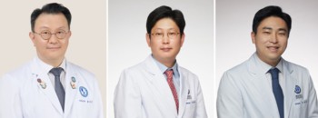(왼쪽부터) 아주대병원 장석준 교수, 연세암병원 이정윤·이용재 교수