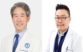(왼쪽부터) 아주대병원 이비인후과 김철호 교수, 강성운 연구교수